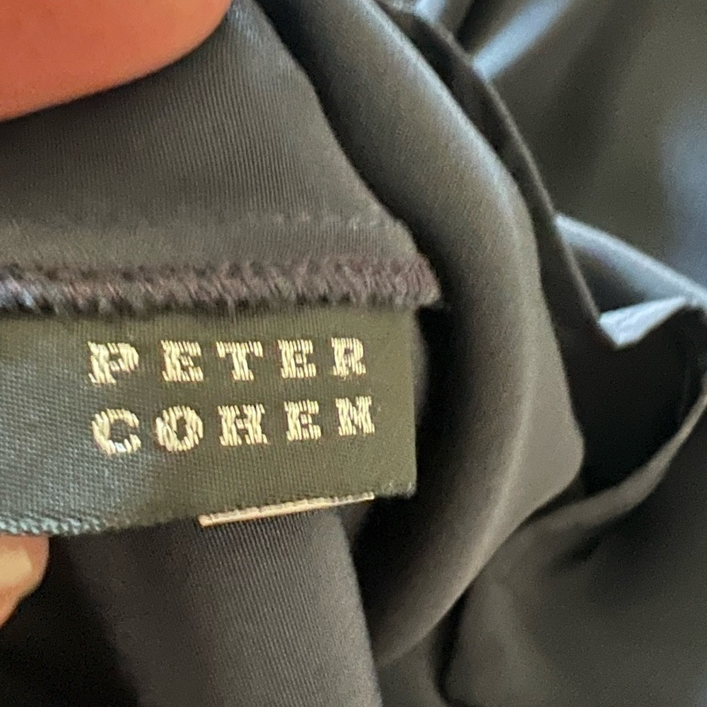 Peter Cohen Silk Elegant Navy Blazer Large button down - Picture 4 of 8